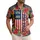 America 250th Anniversary Vintage Flag 1776 Palm Hibiscus Scrollwork Short-sleeve Hawaiian Shirt - 1