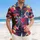 America 250th Patriotic Hawaiian Modern Sporting Rifle Flag Hibiscus Plumeria Starfield Short-sleeve Hawaiian Shirt - 4