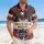 America 250th Eagle Immigrant Legacy Tropical Hibiscus Palm 1776-2026 Design Short-sleeve Hawaiian Shirt - 4
