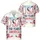 America 250th Anniversary USA Floral Letter Patriotic Ribbon Tropical Commemoration Short-sleeve Hawaiian Shirt - 3