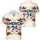 USA 250th Anniversary Distressed Flag AMERICA 250 Text Waving Heart 1776-2026 Hibiscus Short-sleeve Hawaiian Shirt - 3