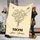 Personalized Mom and Kids Names and Flower Fleece Blanket Mother's Day Gift - 3