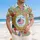Distressed American Flag 250th Anniversary Emblem - USA 1776-2026 Tropical Patriotic Hawaiian Shirt - 4