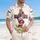 Wooden Cross American Flag 1776 - USA 250th Anniversary Patriotic Tropical Heritage Hawaiian Shirt - 4
