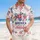 America 250 Years of Freedom Text - USA 250th Anniversary Patriotic Tropical Design Hawaiian Shirt - 4