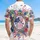 Stylized Fighter Jets American Flag Tropical - USA 250th Anniversary 1776-2026 Hawaiian Shirt - 5