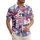 Patriotic Emblem Tropical Flowers Palm 1776 - USA 250th Anniversary Independence Day Hawaiian Shirt - 1
