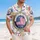 American Flag 1776-2026 Emblem - USA 250th Anniversary Patriotic Tropical Art Hawaiian Shirt - 4