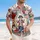 Colonial Frog Flag 1776-2026 - USA 250th Anniversary Patriotic Tropical Party Hawaiian Shirt - 4