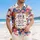 USA 250th Anniversary Emblem 1776-2026 - Patriotic Tropical 4th of July Flag Art Hawaiian Shirt - 4