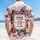 USA 250th Anniversary Emblem 1776-2026 - Patriotic Tropical 4th of July Flag Art Hawaiian Shirt - 5