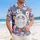 Patriotic Hawaiian 1776-2026 USA 250th Anniversary Flag Emblem - Gift for Veterans Hawaiian Shirt - 4