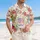 Distressed American Flag Emblem 1776-2026 Tropical - USA 250th Anniversary Independence Day Hawaiian Shirt - 4