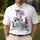 Grinning Skeleton Shark American Flag 1776-2026 - USA 250th Anniversary Patriotic Men's Polo Shirt - 4