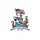 Grinning Skeleton Shark American Flag 1776-2026 - USA 250th Anniversary Patriotic Men's Polo Shirt - 7