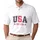 USA Est 1776 Distressed Patriotic Graphic - USA 250th Anniversary Independence Day Men's Polo Shirt - 1