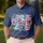 USA 250 Patriotic Flag Text - USA 250th Anniversary Independence Day Gift for Dad Men's Polo Shirt - 4
