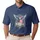 Bald Eagle American Flag 1776-2026 - USA 250th Anniversary Gold Scrollwork Stars Men's Polo Shirt - 1