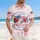 Distressed American Flag Poppies Cornflowers 1776-2026 - USA 250th Anniversary Independence Day Hawaiian Shirt - 4