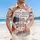 American Flag Map Floral 1776-2026 - USA 250th Anniversary 4th of July Tropical Hawaiian Shirt - 4