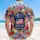 American Flag Patriotic Text Tropical Design - USA 250th Anniversary 1776-2026 Hawaiian Shirt - 5