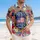 American Flag Patriotic Text Tropical Design - USA 250th Anniversary 1776-2026 Hawaiian Shirt - 4