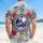 Astronaut Monster Truck 1776 Flag Emblem - USA 250th Anniversary Patriotic Tropical Hawaiian Shirt - 5