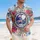 Astronaut Monster Truck 1776 Flag Emblem - USA 250th Anniversary Patriotic Tropical Hawaiian Shirt - 4