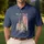 We the People Statue of Liberty Distressed Flag 1776 - USA 250th Anniversary Gift for Veterans Men's Polo Shirt - 4