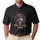 Weathered Skull Military Helmet American Flag - USA 250 Years of Freedom 1776-2026 Men's Polo Shirt - 1