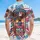 Bald Eagle Anvil American Flag Tropical Leaves - USA 250th Anniversary Independence Day Hawaiian Shirt - 5