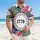 1776 Stars Emblem Tropical USA Flag Pattern - USA 250th Anniversary Independence Day Hawaiian Shirt - 4