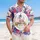 Cartoon Flamingo Commemorative 1776 Emblem - USA 250th Anniversary Patriotic Hawaiian Hawaiian Shirt - 4