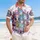 USA Patriotic Icons Tropical Flowers 1776 Flag - USA 250th Anniversary Freedom Celebration Hawaiian Shirt - 4