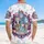 USA Patriotic Icons Tropical Flowers 1776 Flag - USA 250th Anniversary Freedom Celebration Hawaiian Shirt - 5