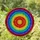 Stained Glass Concentric Spiral Mosaic Rainbow Jewel Tones Tiffany Style Square Glass Tiles Stained Glass Suncatcher - 2