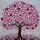 Stained Glass Tree with Heart Canopy - Tiffany Style Mosaic Jewel Tones Lavender Pink Stained Glass Suncatcher - 5