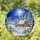 Rustic Log Cabin Snow Pine Trees Full Moon Winter Night Sky - Glowing Windows Holiday Decor Stained Glass Suncatcher - 2