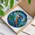 Vibrant Kingfisher Stained Glass Art - Tiffany Style Nature Decor for Home Accent Stained Glass Suncatcher - 3
