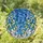 Stained Glass Forget-Me-Not Flowers Blue Gold Green Tiffany Mosaic Rippled Clear Art Stained Glass Suncatcher - 2