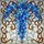 Blue Forget-Me-Not Flowers Tiffany Stained Glass Water Ripple Brown Gold Jewel Tone Stained Glass Suncatcher - 5