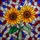 Two Sunflowers Stained Glass Mosaic Art - Tiffany Style Window Decor Home Accent Panel Stained Glass Suncatcher - 5
