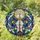 Golden Tree of Life Chakra Stones Gemstone Tiffany Stained Glass Luminous Jewel Tone Mosaic Stained Glass Suncatcher - 2