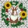 Fluffy Rabbit Sunflowers Berries Stained Glass Mosaic - Tiffany Style Nature Art Garden Decor Stained Glass Suncatcher - 5