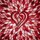 Radiant Heart Stained Glass Mosaic - Tiffany Style Jewel Tones Red Pink White Leaf Pattern Stained Glass Suncatcher - 5