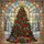 Grand Christmas Tree Stained Glass Window with Holiday Presents - Winter Decor Gift Stained Glass Suncatcher - 5