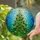 Tiffany Style Christmas Tree Stained Glass Mosaic - Holiday Window Decor Gift for Family Stained Glass Suncatcher - 1