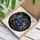 Blue Flowers Stained Glass Mosaic Art with Tiffany-Inspired Floral Foliage Design Stained Glass Suncatcher - 3