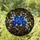 Blue Flowers Stained Glass Mosaic Art with Tiffany-Inspired Floral Foliage Design Stained Glass Suncatcher - 2