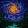 Cosmic Vortex Galaxy Stained Glass - Tiffany Style Mountain Forest River Landscape Art Stained Glass Suncatcher - 5